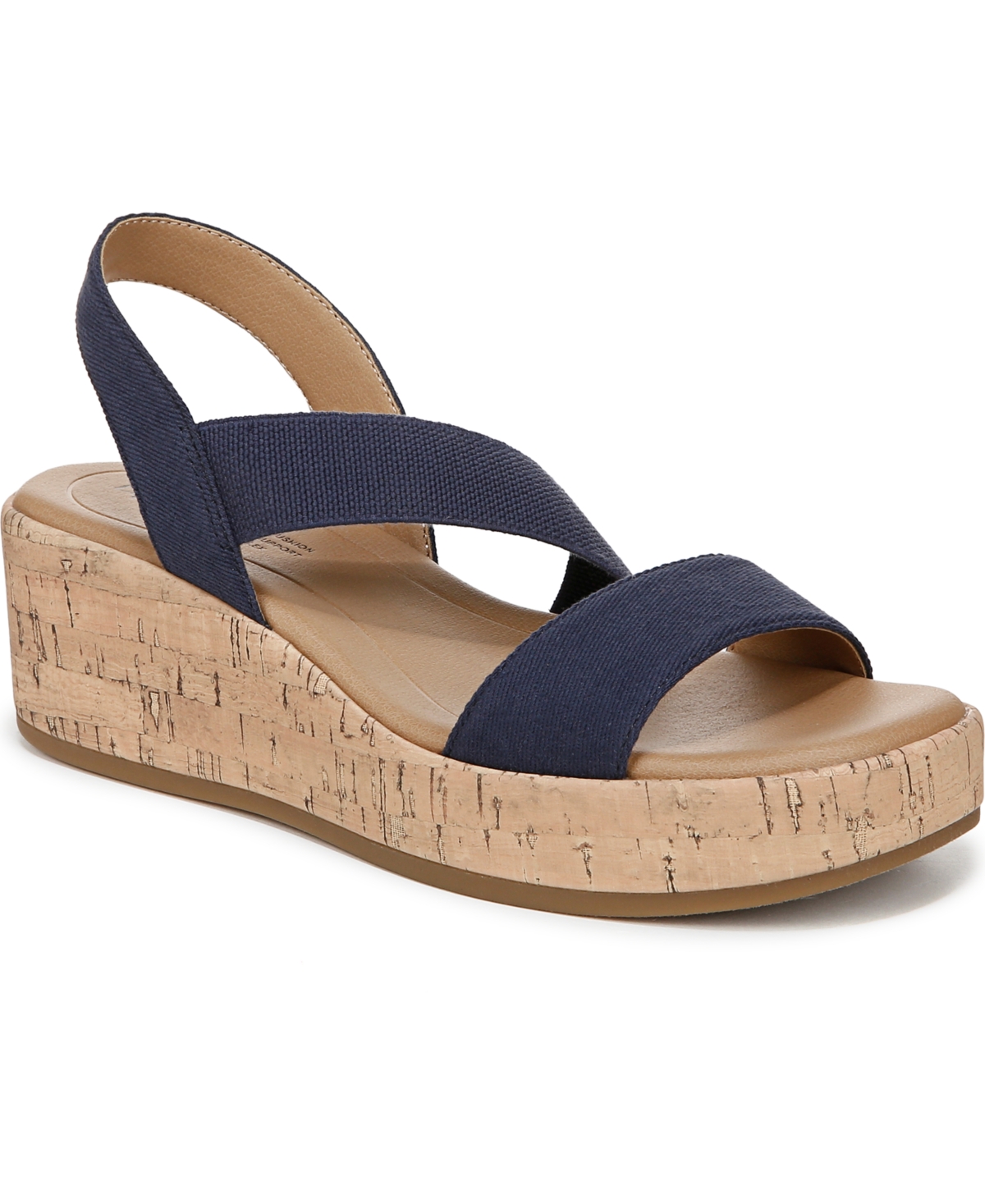 LIFESTRIDE WOMEN'S ODETTE SQUARE OPEN TOE WEDGE SANDALS 