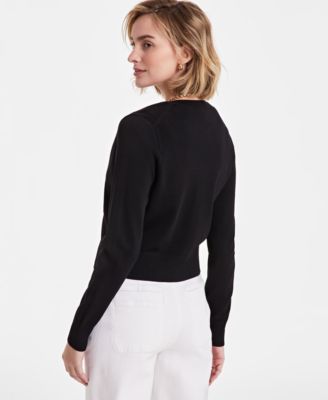 Women's Crewneck Long-Sleeve Cardigan, Exclusively at Macy's