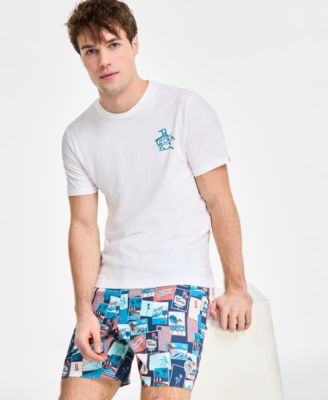 Оригинальный Пингвин Original Penguin Мужская приталенная футболка с изображением почтовой открытки 9790₽