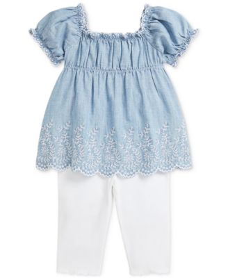 Polo Ralph Lauren - Baby Chambray Top & Jersey Legging Set