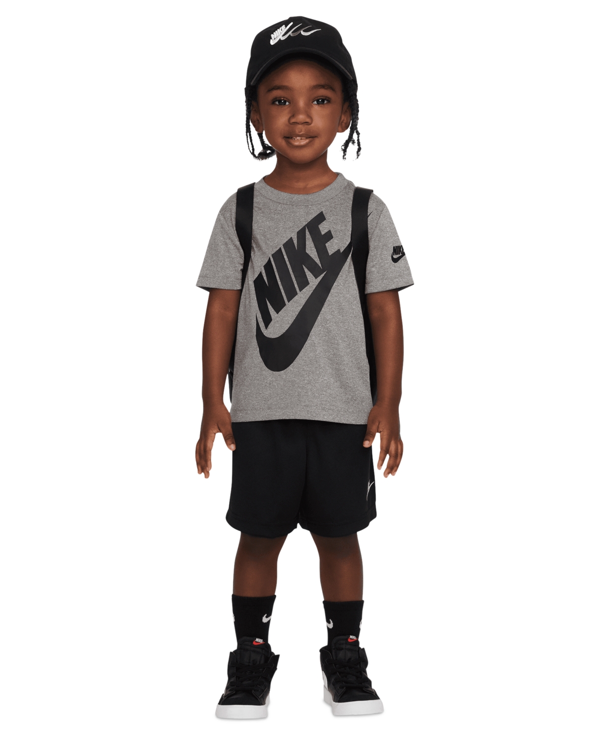 Nike Toddler Boys 2-piece Futura T-shirt & Shorts Set In Black