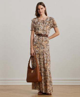 Lauren Ralph Lauren - Women's Floral Georgette Puff-Sleeve Dress