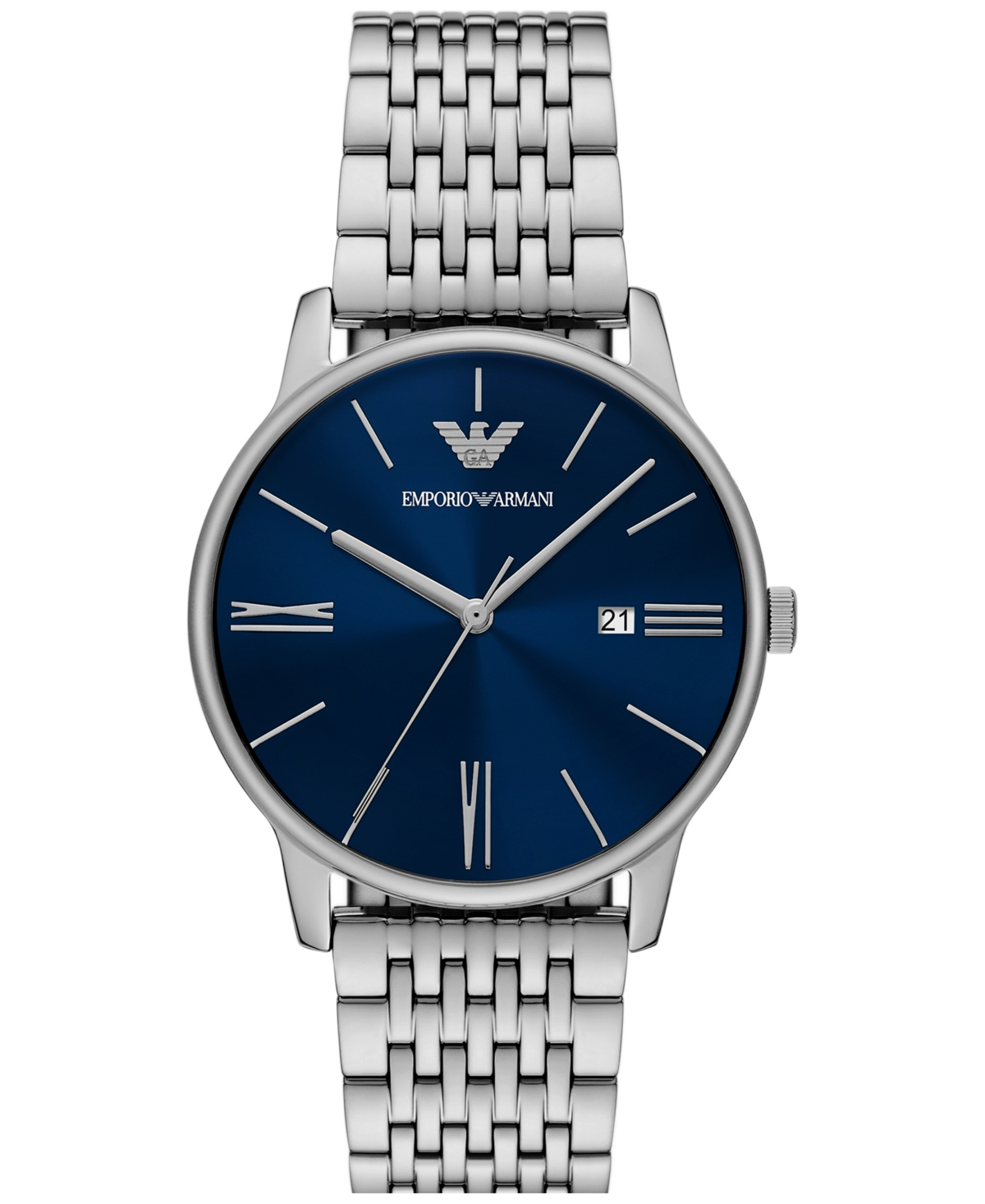 Emporio Armani Men's Stainless Steel Bracelet Watch 39mm In Silver