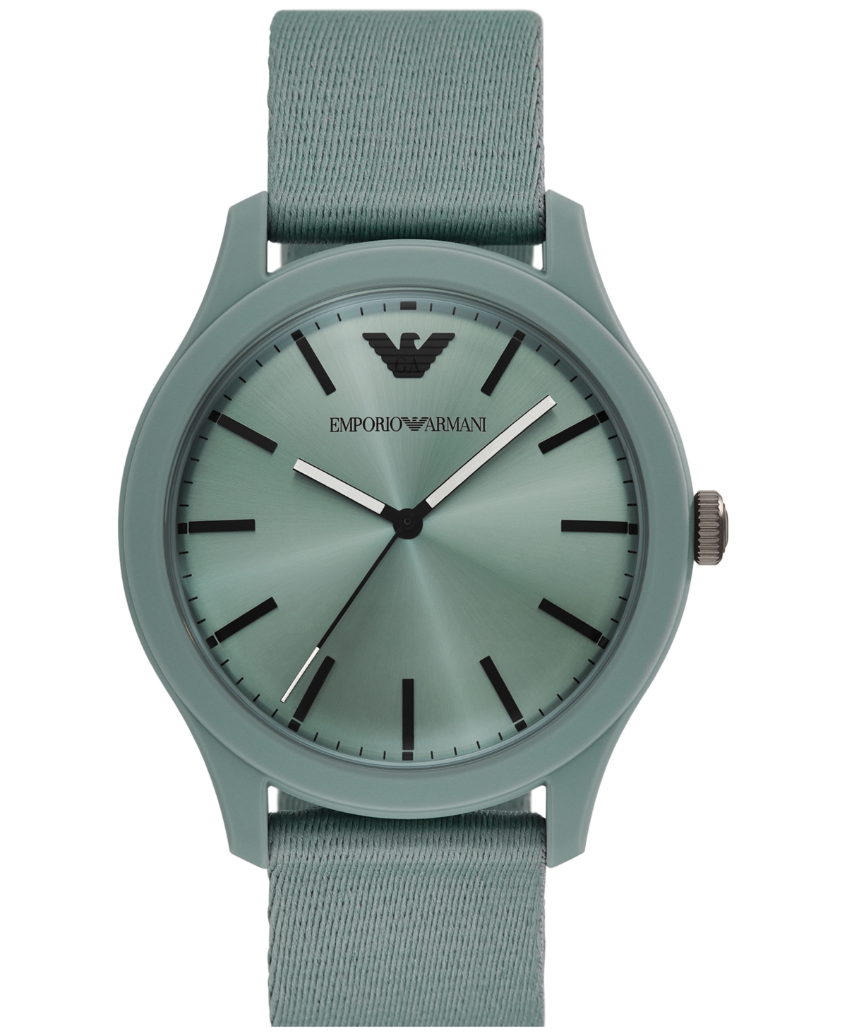Emporio Armani Men's Green Tide Ocean Material Strap Watch 45mm In Green