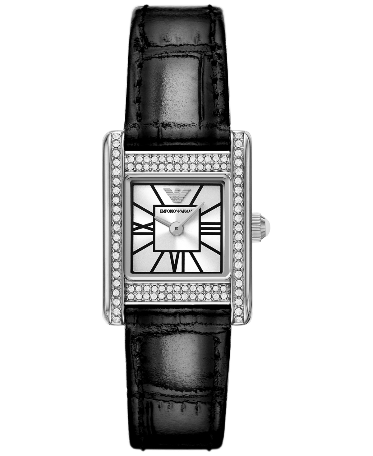 Emporio Armani Women's Black Leather Strap Watch 20mm