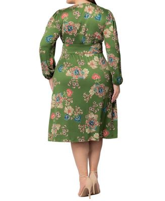Plus Size Diana Long Sleeve Midi Dress