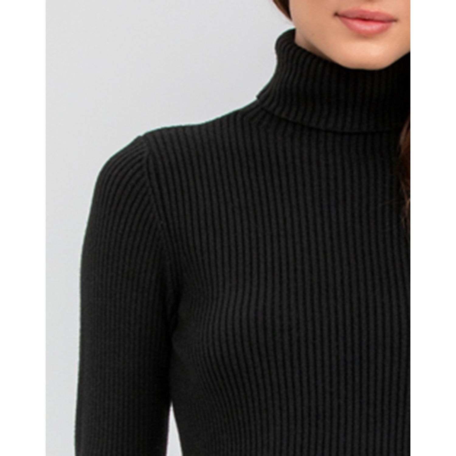 Maternity Long Sleeve Turtleneck Rib Knit Jumper Aurora