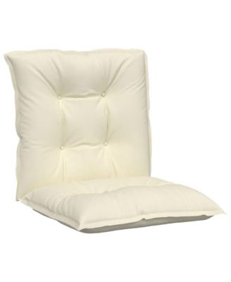 Garden Lowback Chair Cushions 4 pcs Cream 39.4"x19.7"x2.8" Fabric