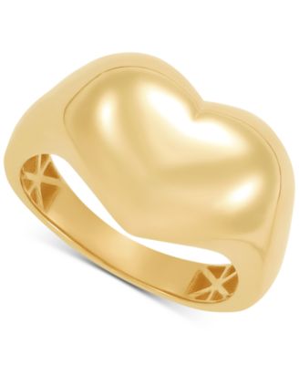 Macy's - Polished Puffed Large Heart Statement Ring in 10k Gold