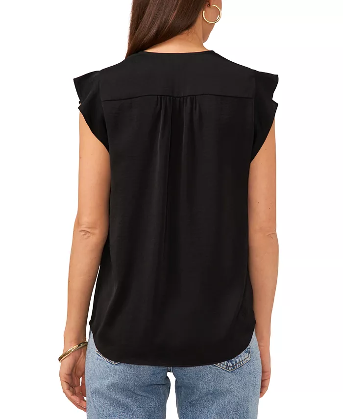 Women's V-Neck Short-Ruffle-Sleeve Top - thumbnail 7