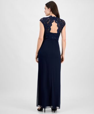 Lace Column Gown
