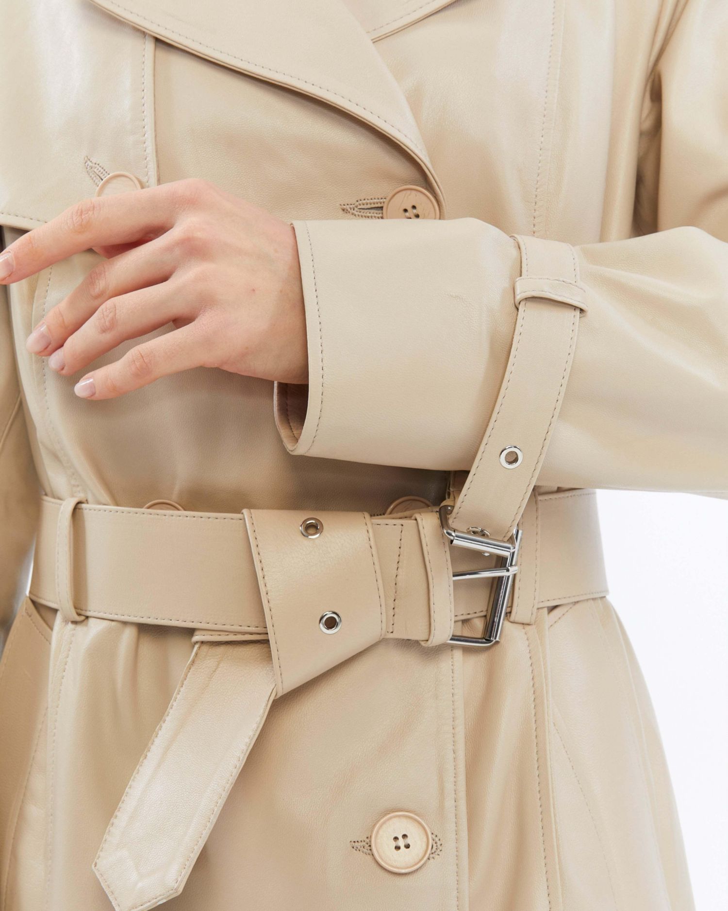 Women's Soho Leather Trench Coat