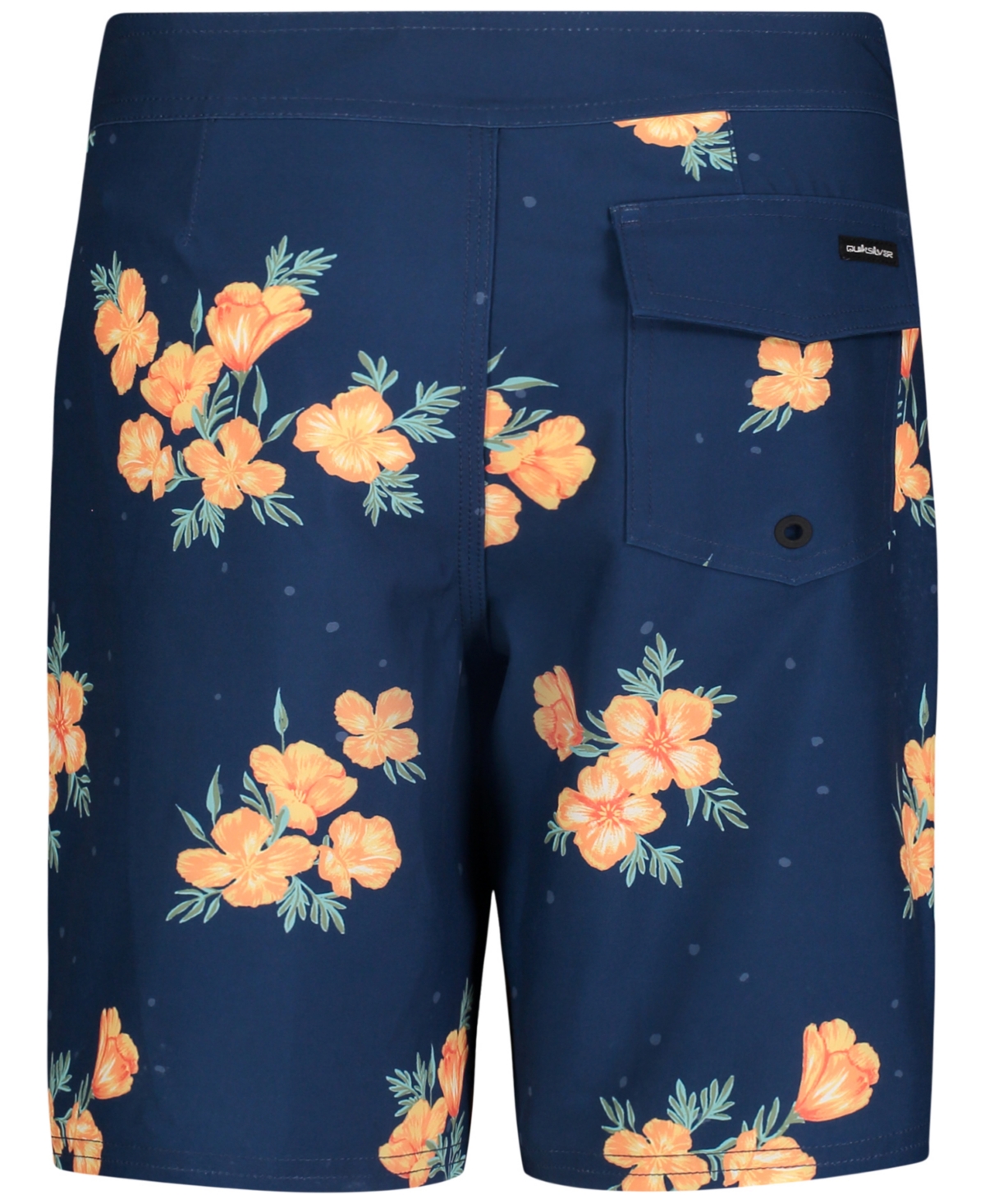 Quiksilver Big Boys Island Floral Printed Water-repellent Board Shorts In Navy
