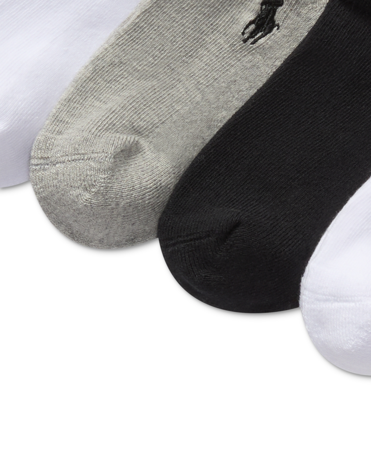 Polo Ralph Lauren Little & Big Girls Performance Cushioned Solid Low-cut Socks, 6-pack In Gray