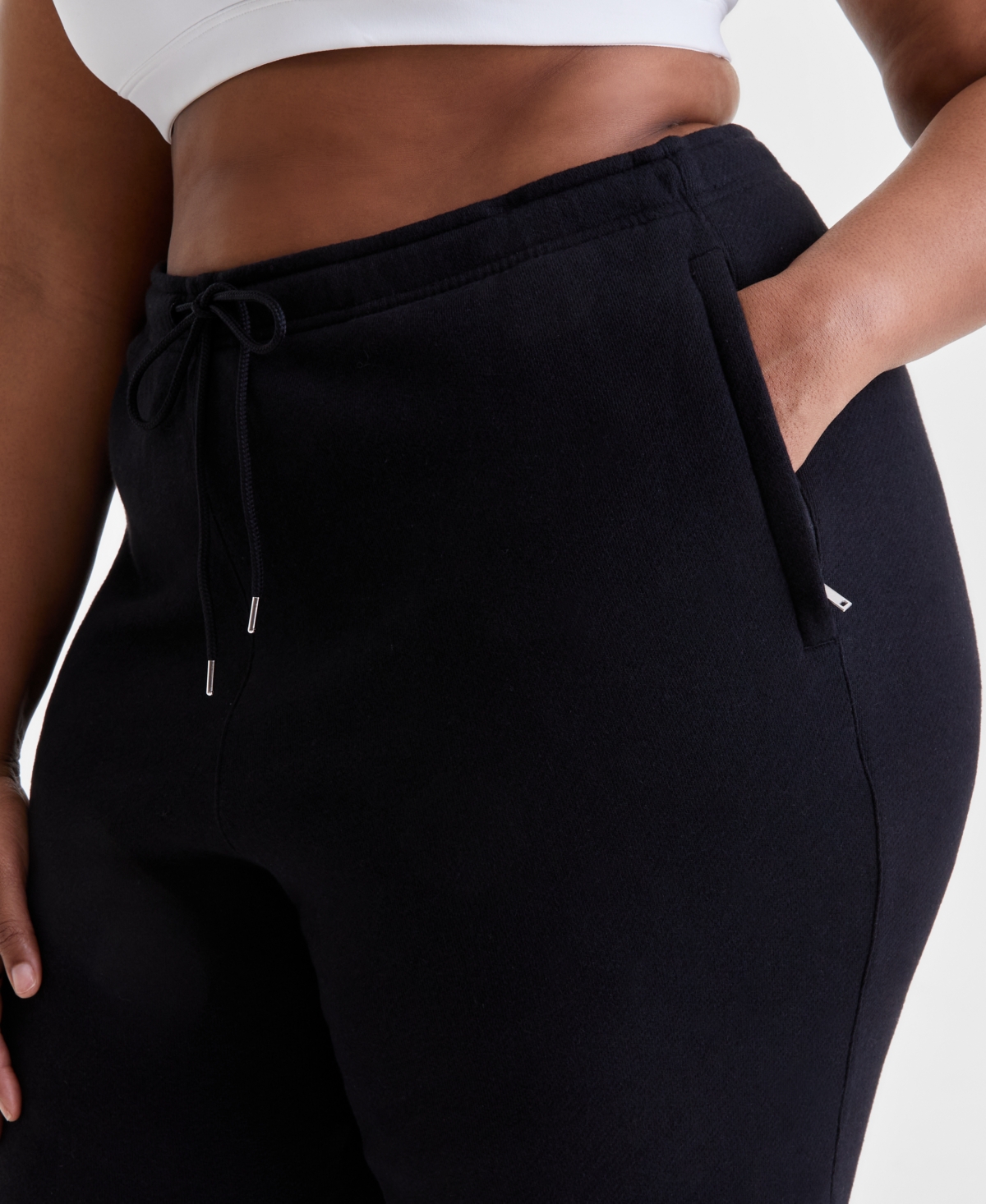 ID IDEOLOGY PLUS SIZE SOFT-TOUCH KNIT ANKLE JOGGERS, EXCLUSIVELY AT MACY'S 