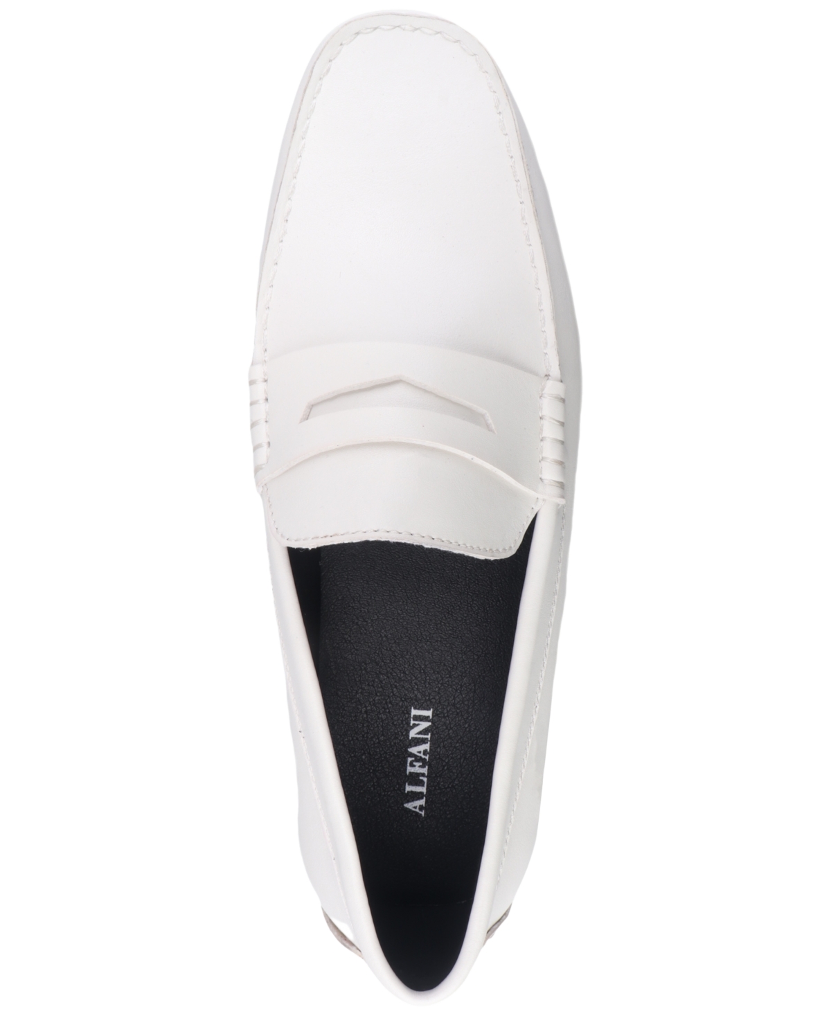 Alfani Men's Masonn Slip-on Penny Driving Loafers, Exclusively At Macy's In White Linen