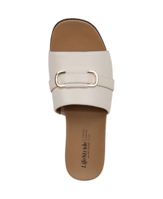 Women's Genevieve Square Open Toe Slide Platform Sandals