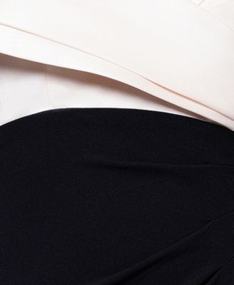 Women's Off-The-Shoulder Colorblocked Gown