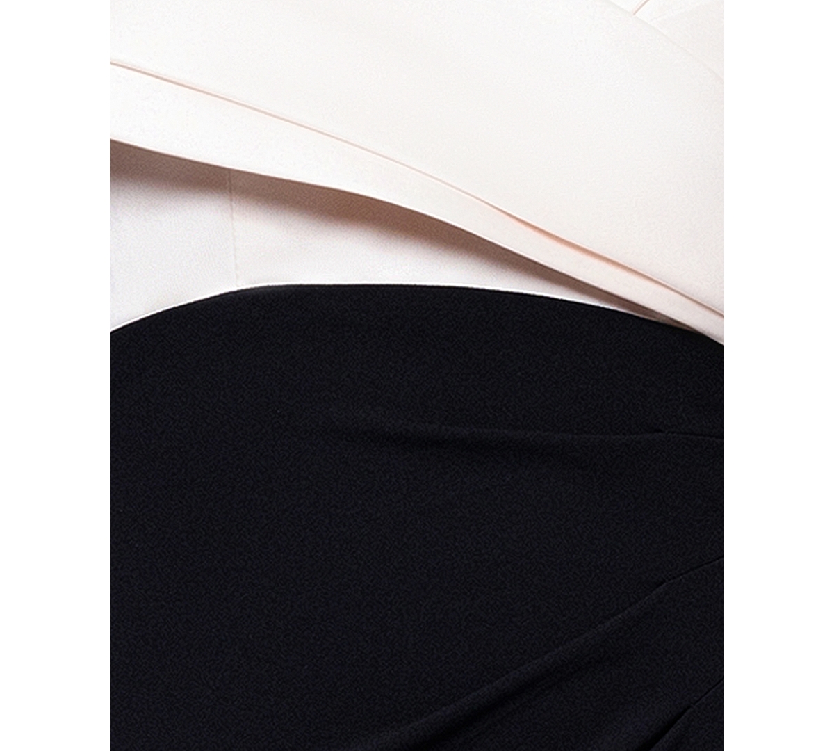 Shop Betsy & Adam Women's Off-the-shoulder Colorblocked Gown In Champagne,black