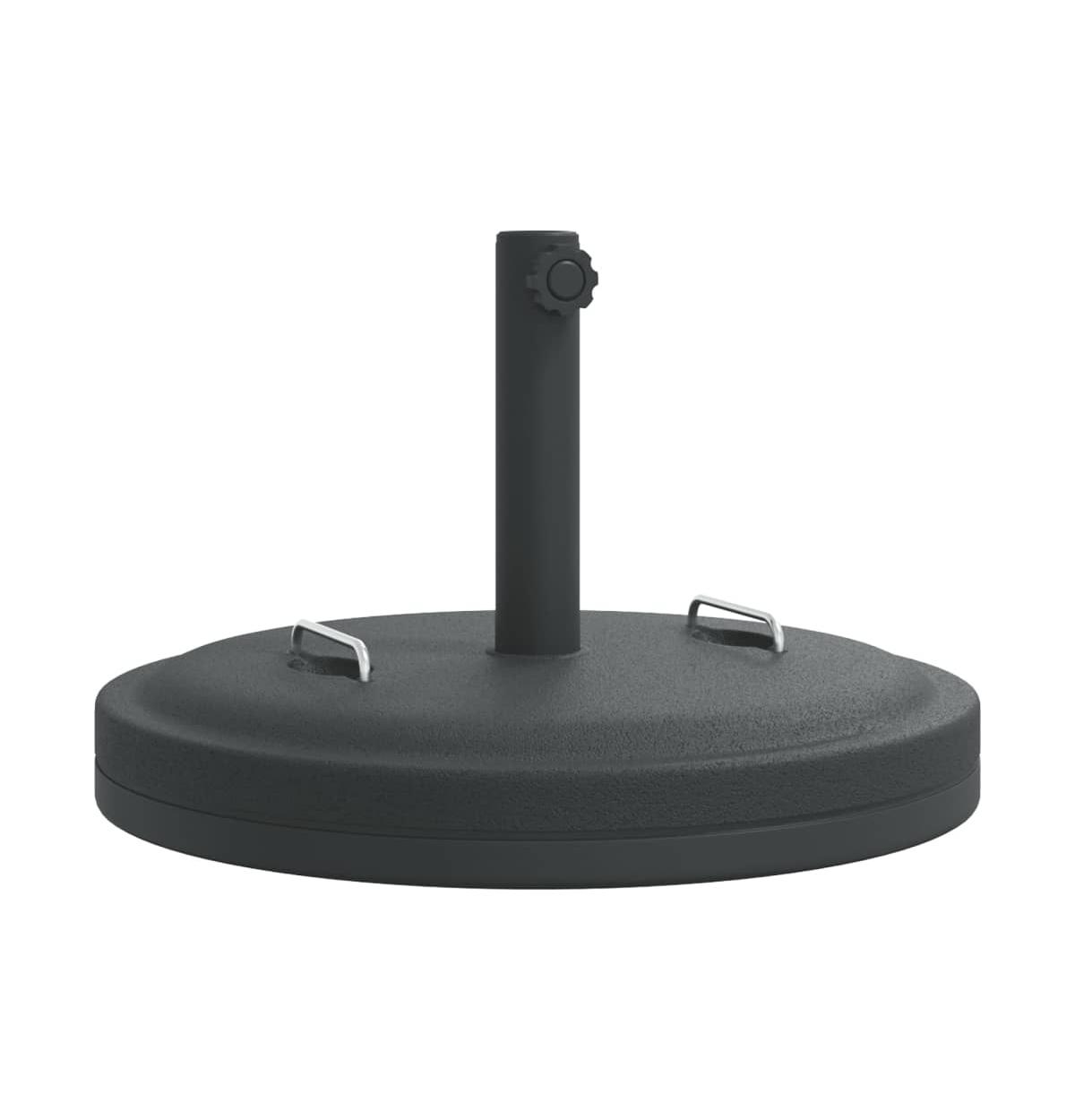 Parasol Base with Handles for 1.5"/1.9" Poles 55.1 lb Round - Black