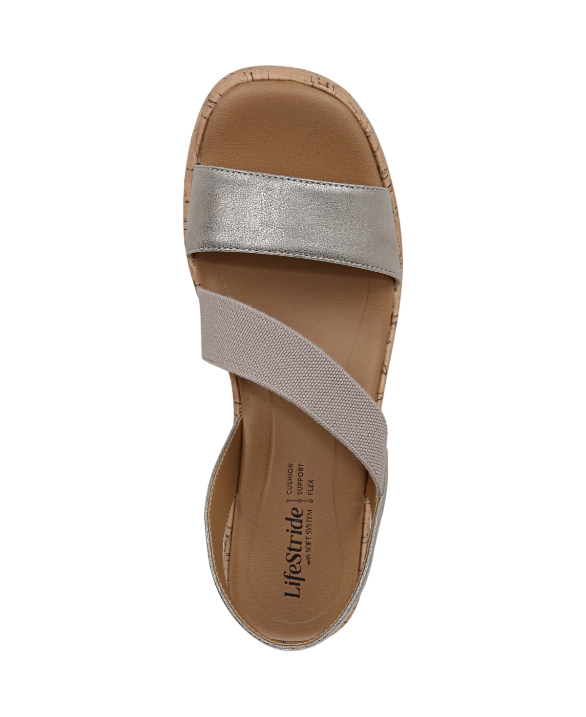 LIFESTRIDE WOMEN'S ODETTE SQUARE OPEN TOE WEDGE SANDALS 