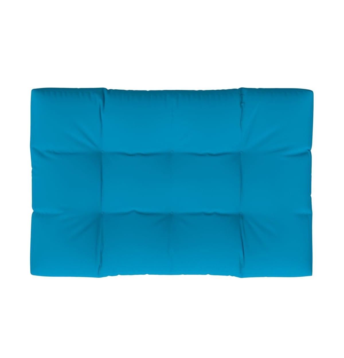 vidaXL Pallet Cushion Blue 47.2"x31.5"x4.7" Fabric - Blue
