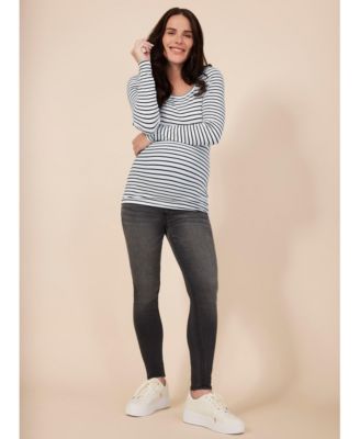 Maternity Square Neck Rib Knit Long Sleeve Tee - Motherhood