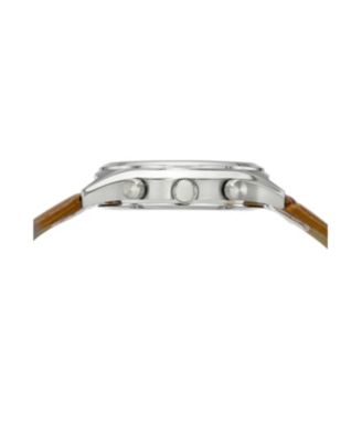 Мужские часы Porsamo Bleu Dylan из натуральной кожи серебристого и коричневого цветов 873ADYL