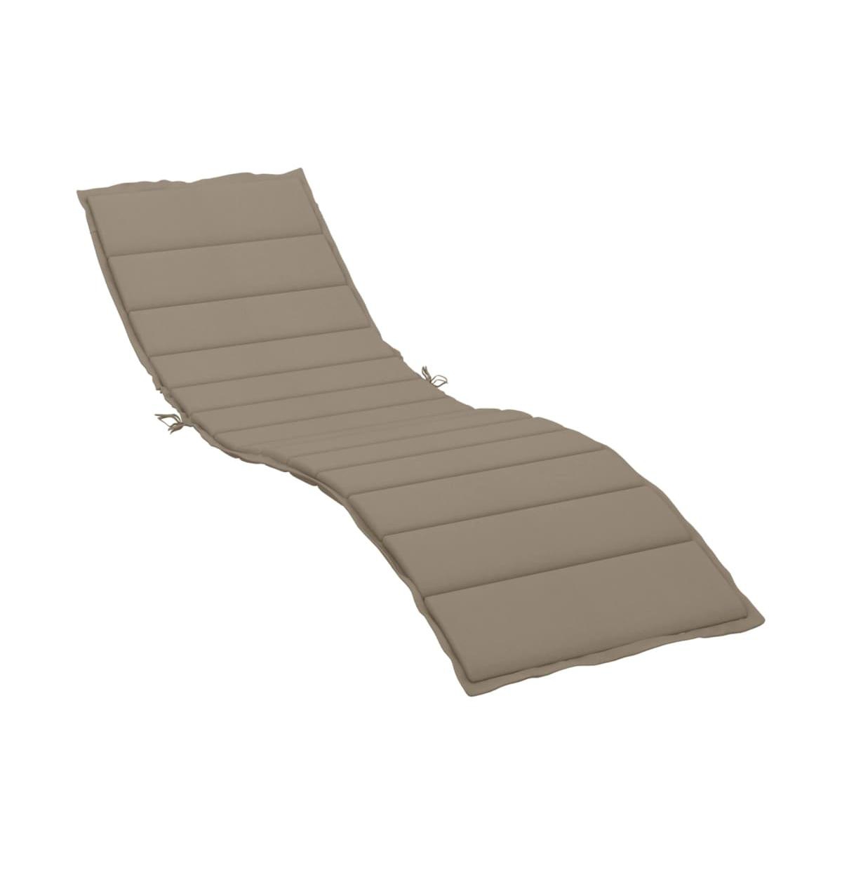 Sun Lounger Cushion Taupe 78.7"x23.6"x1.2" Oxford Fabric - Taupe