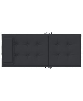 Highback Chair Cushions 4 pcs Black Oxford Fabric
