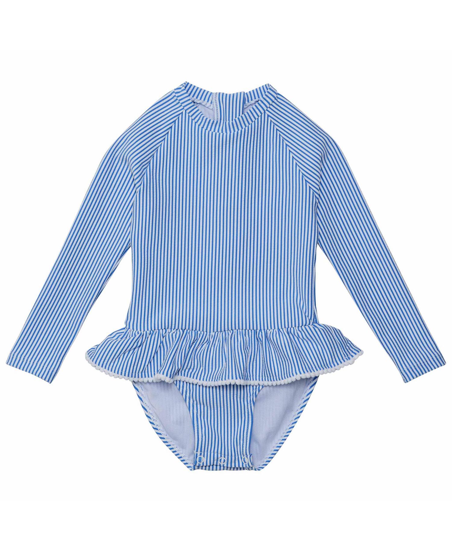 Little Girls Parisian Summer LS Skirt Surf Suit