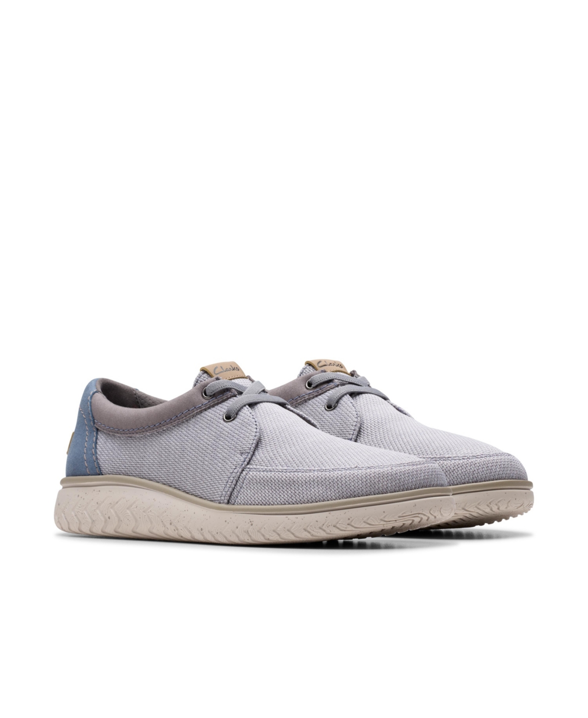 Clarks Men's Collection Relax Lite Lace Shoes In Light Gray Nubuck