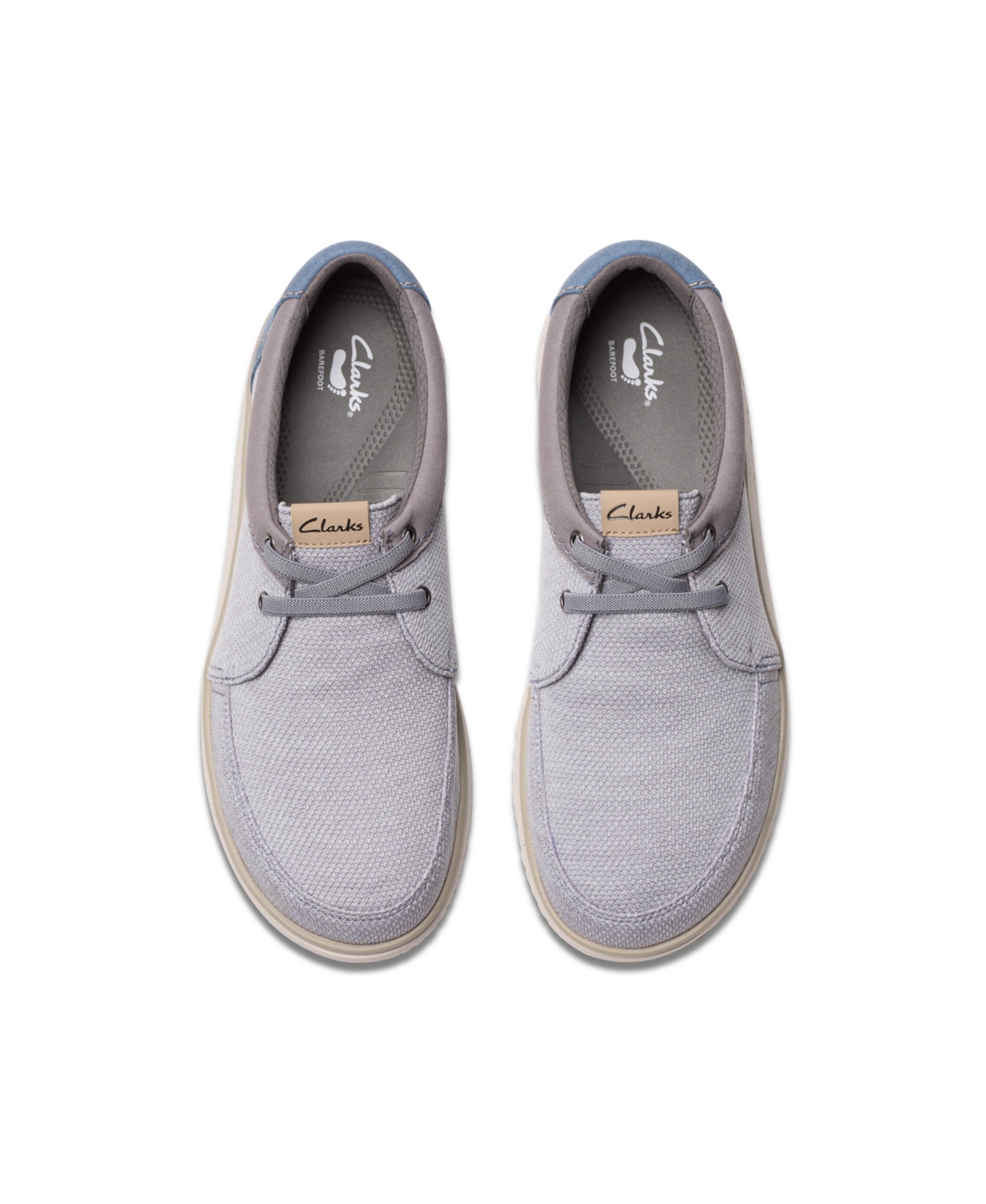 Clarks Men's Collection Relax Lite Lace Shoes In Light Gray Nubuck