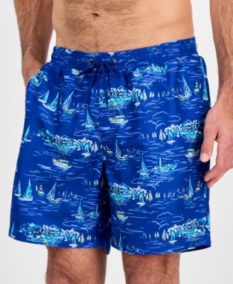Club Room Mens Sailboat Graphic Swim Trunks Exclusively at Macys 2890₽