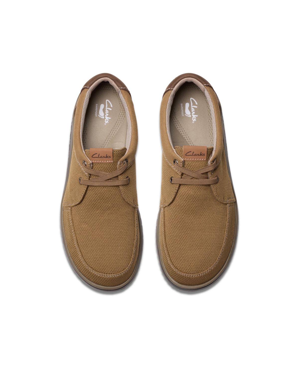 Clarks Men's Collection Relax Lite Lace Shoes In Light Brown Textile