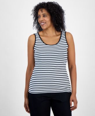 Style & Co - Women's Cotton Striped Scoop-Neck Tank Top