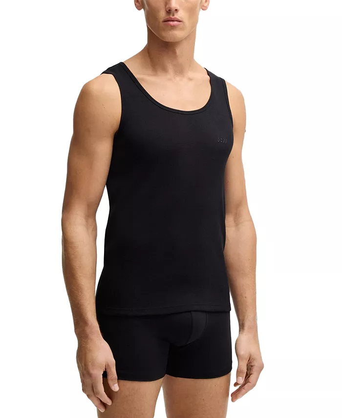 Men's 3-Pack Cotton Ribbed Classic Tank Tops - thumbnail 4
