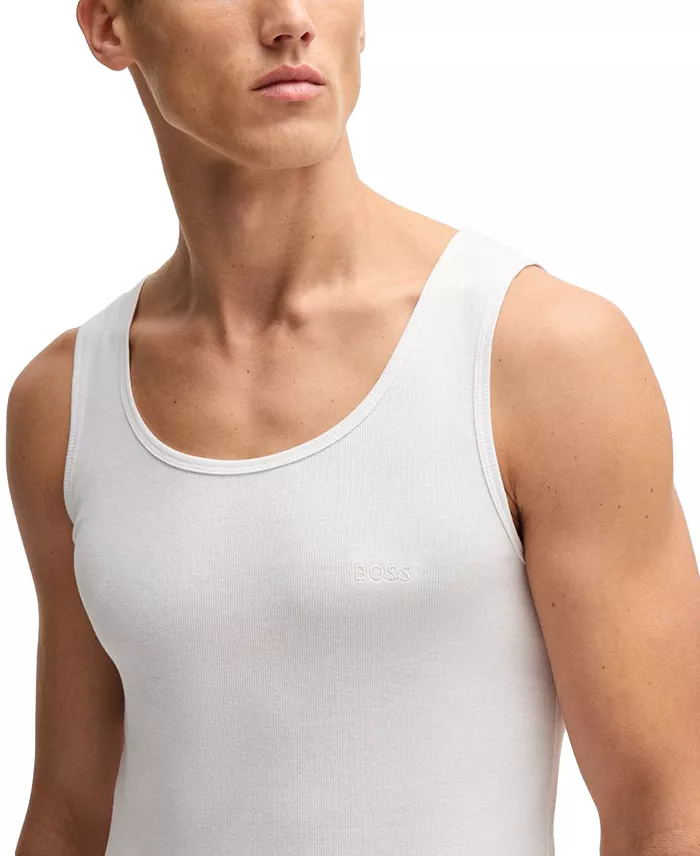 Men's 3-Pack Cotton Ribbed Classic Tank Tops - thumbnail 8