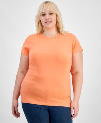 Aveto - Plus Size Basic Crewneck Short-Sleeve T-Shirt