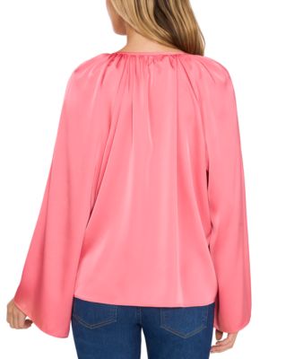 Женский топ CeCe с завязками на рукавах реглан и круглым вырезом горловины