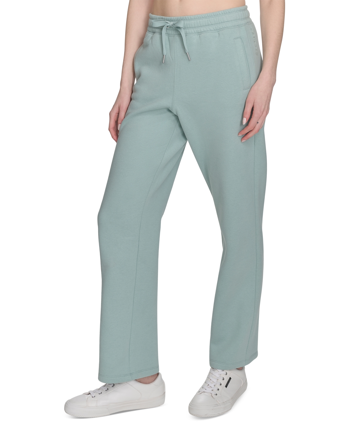 Calvin Klein Women's Fleece High-waist Relaxed Jogger Sweatpants In Blue Surf