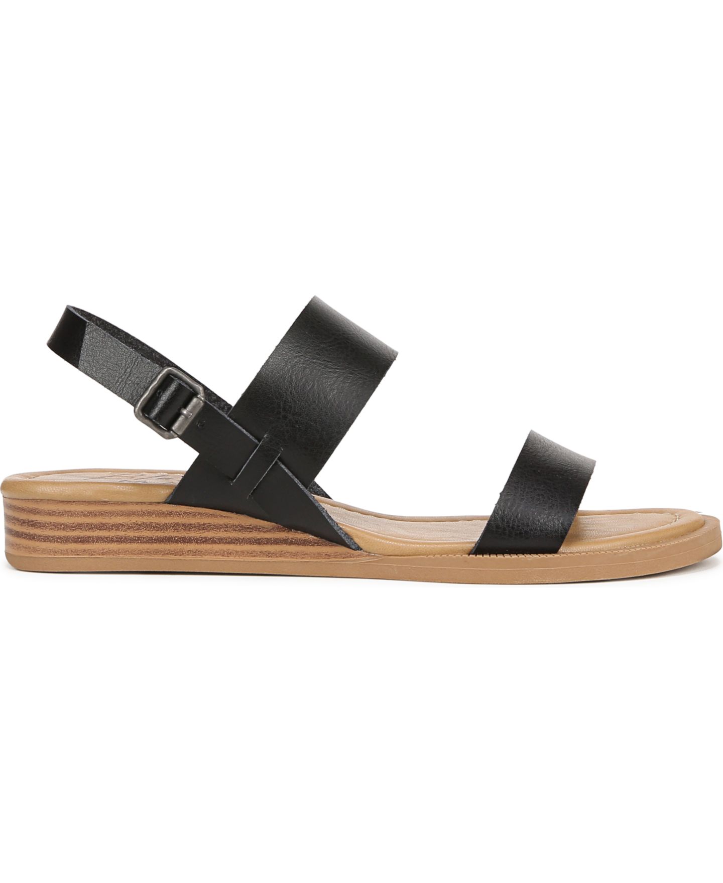 Женские сандалии Blowfish Malibu Arcadia Low Wedge Slingback, цвет: Чёрная искусственная кожа — фото 2