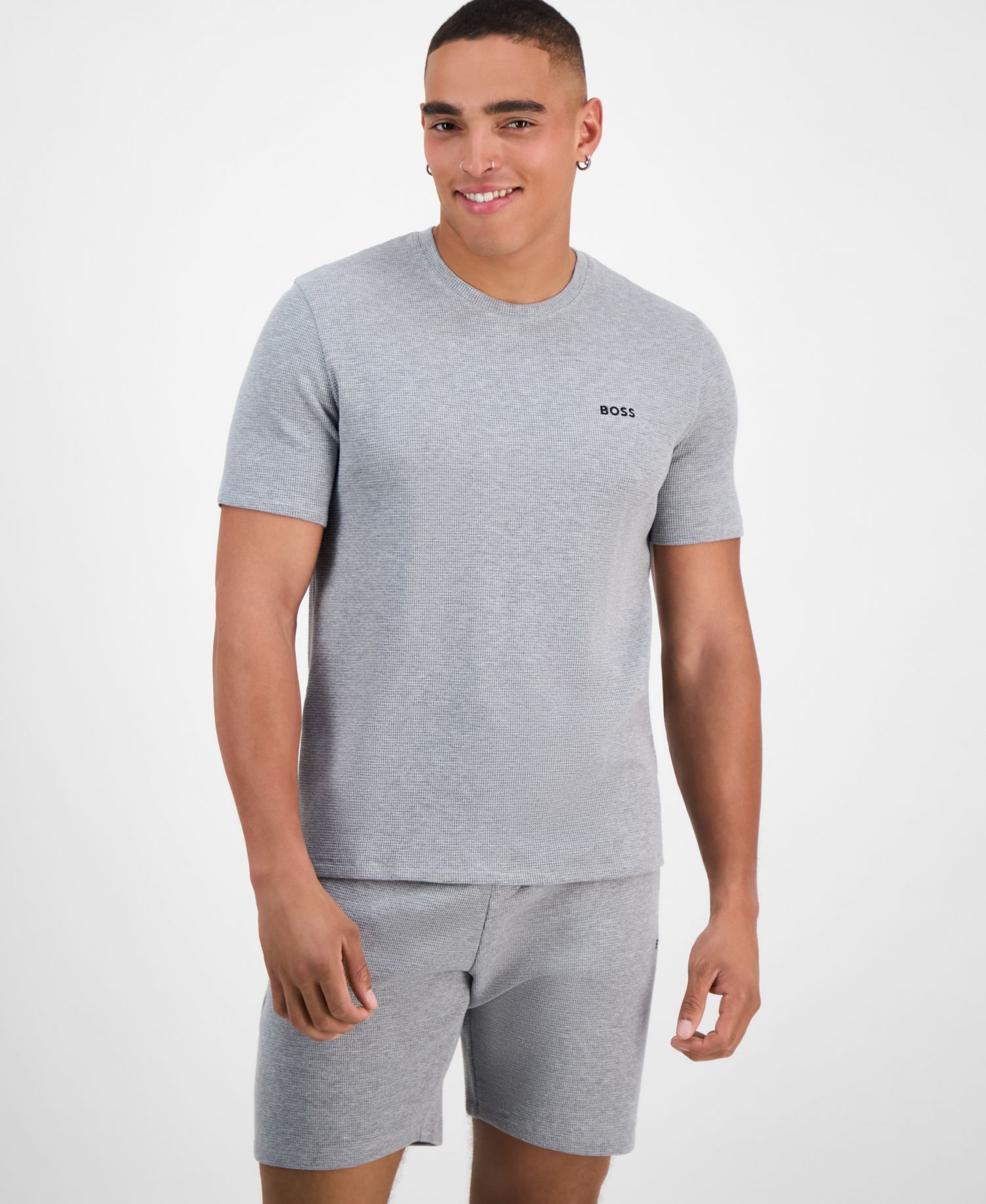 Men's Waffle-Knit Sleep T-Shirt