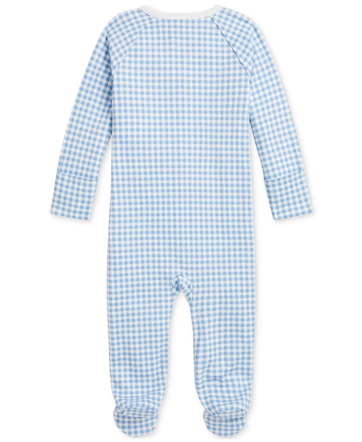 Polo Ralph Lauren Baby Cotton Gingham Footed Coverall In Blue