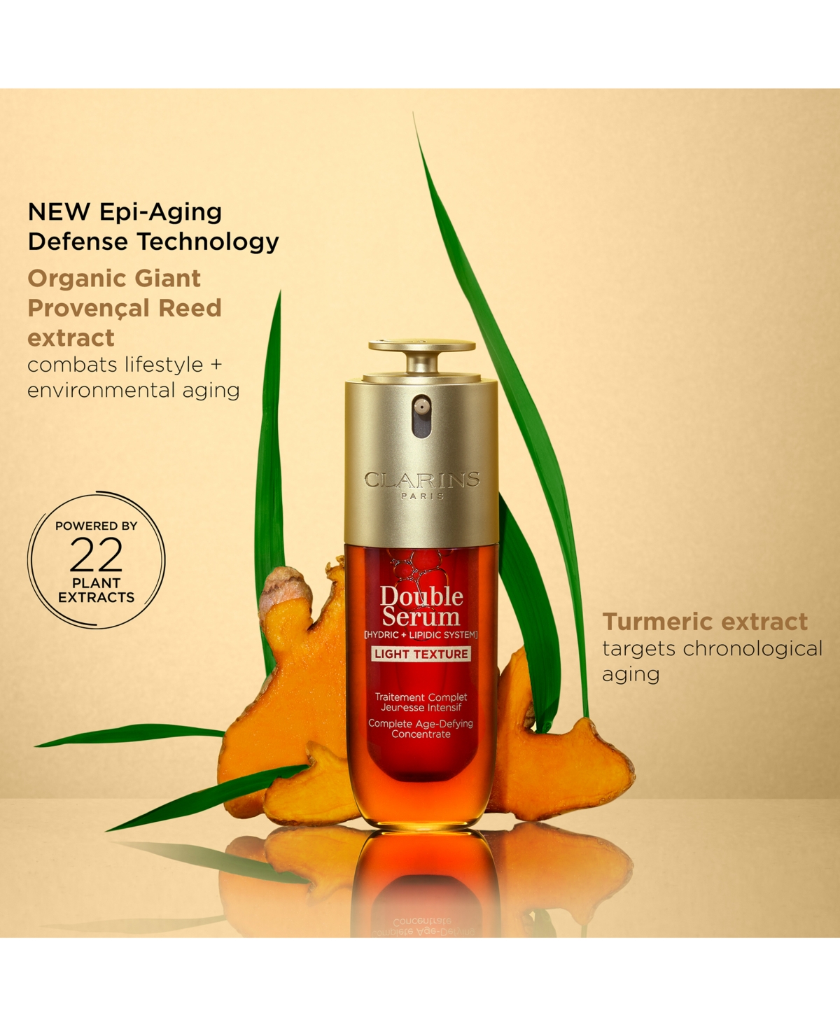Clarins Double Serum Light Texture Anti Aging To Firm, Boost Radiance, Refine Pores, 1.7 Oz. In No Color