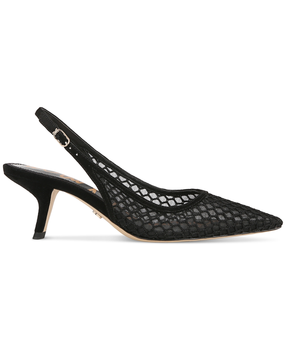 Shop Sam Edelman Women's Bianka Slingback Mesh Pumps In Black