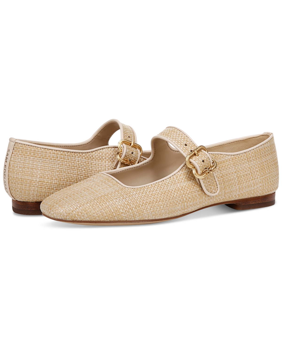 Sam Edelman Michaela Ballet Flats Bleached Beechwood In Bleached Beechwood,ecru Sand
