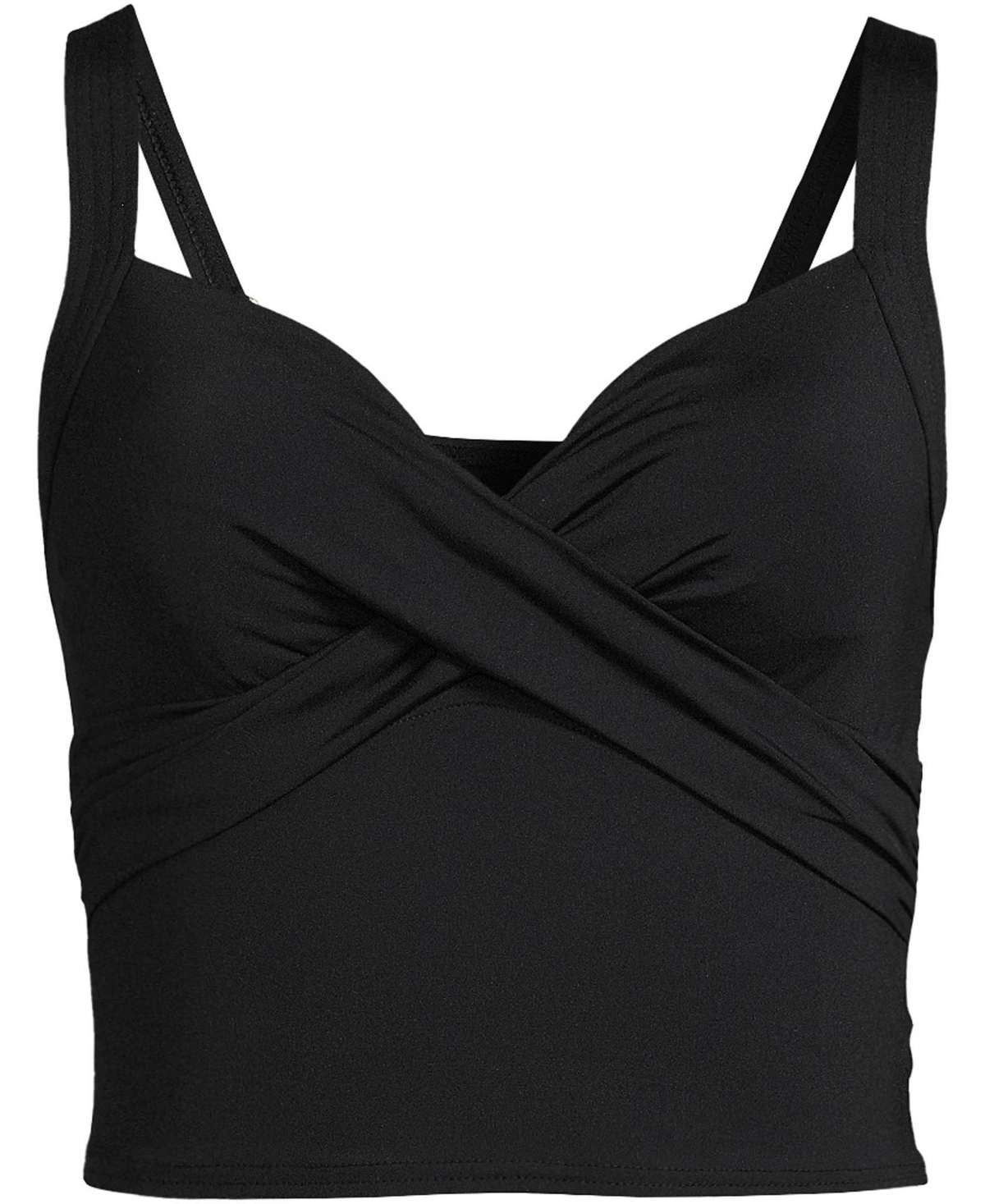 Lands' End Women's Ddd-Cup V-Neck Wrap Midkini Top