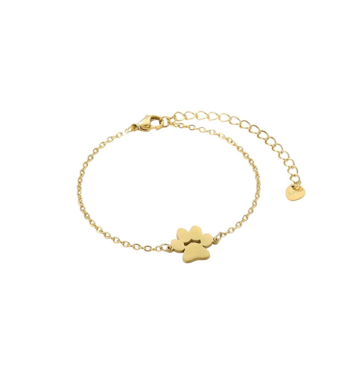 PurePaw Link Chain Paw Cutout Charm Bracelet - Silver