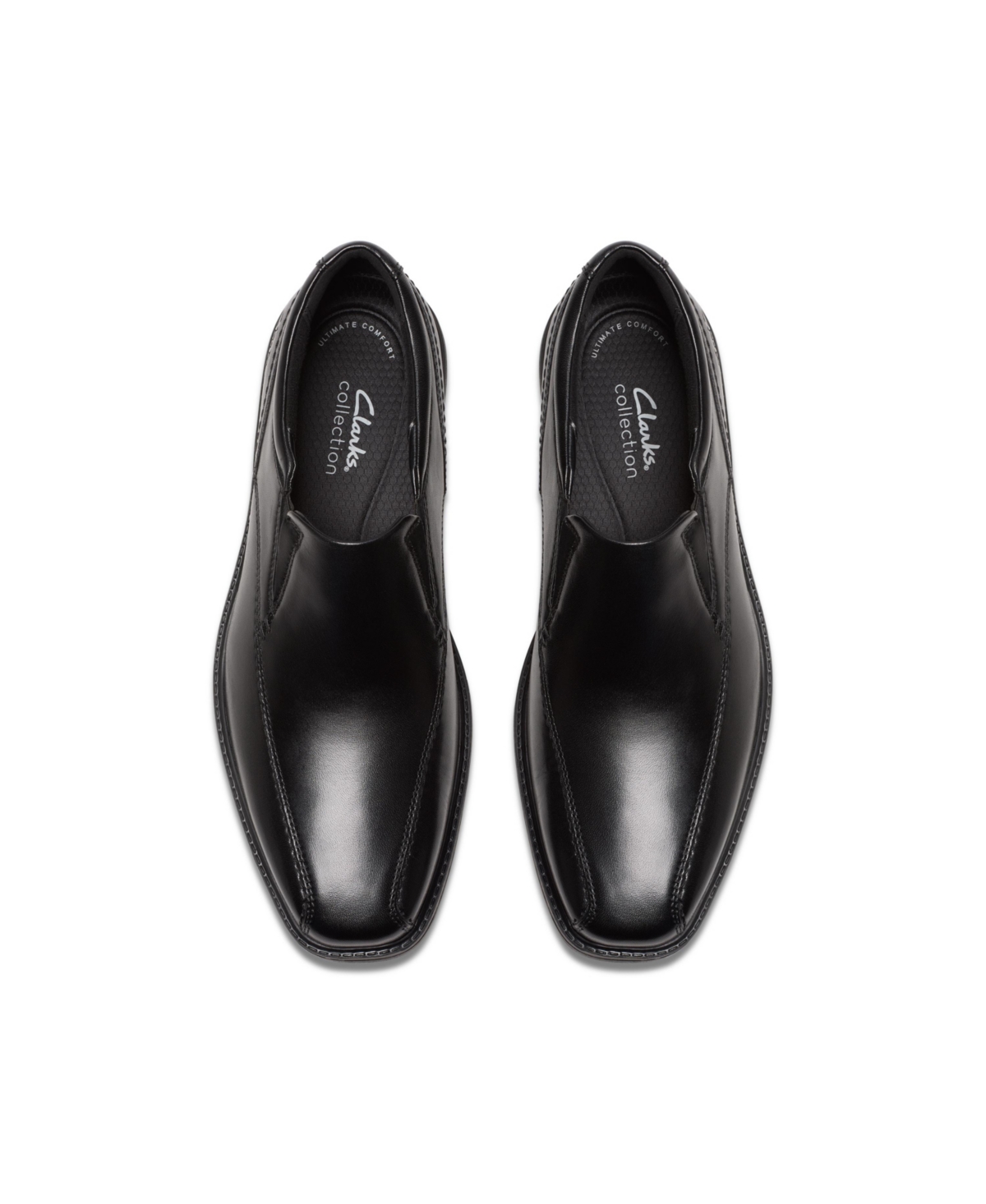 Clarks Men's Collection Whiddon Lace Up Oxford Dress Shoe In Black Leather